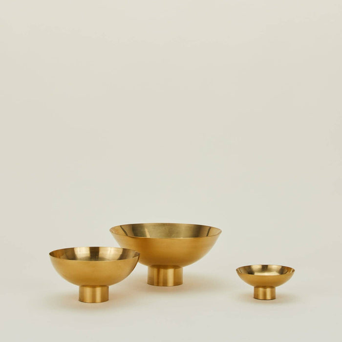ESSENTIAL FOOTED BOWL - BRASS