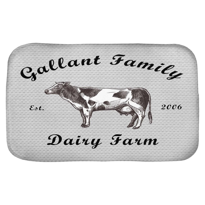 Farmhouse Shower Curtain Personalized | Dairy Cow Shower Curtain | Farm Bathroom Decor - Deja Blue Studios