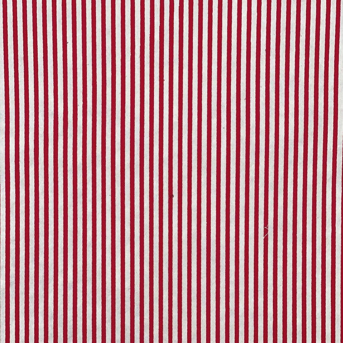 Flat Wrap Striped Wrapping Paper - Red on Cream