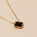 Floral Charm 18K Gold Dip Stainless Steel Necklace
