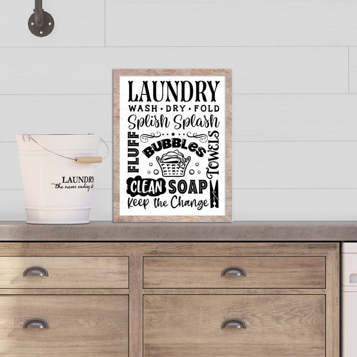 Laundry Subway Poster 14" x 18" Framed