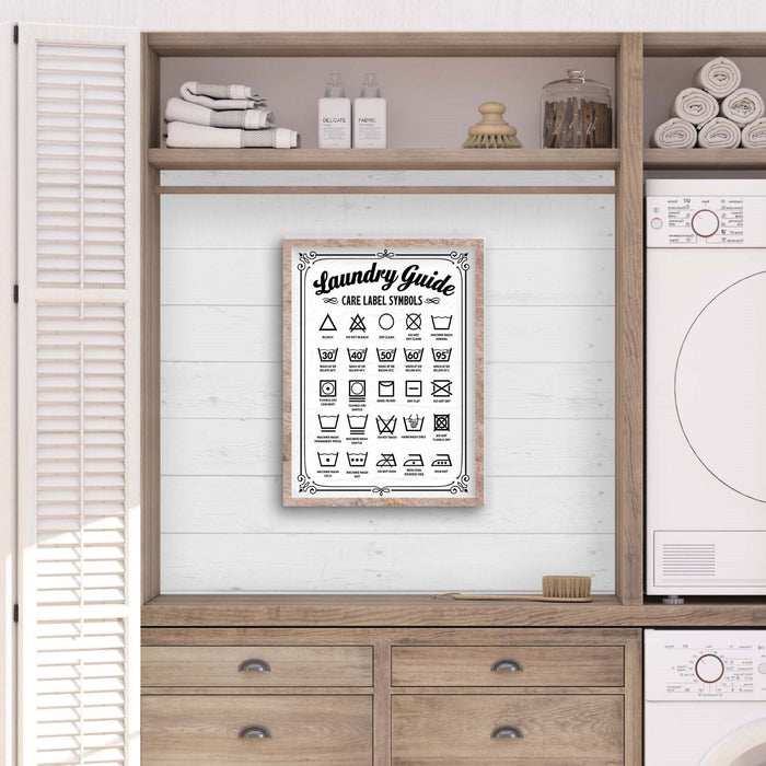 Laundry Guide 18" x 24" Framed
