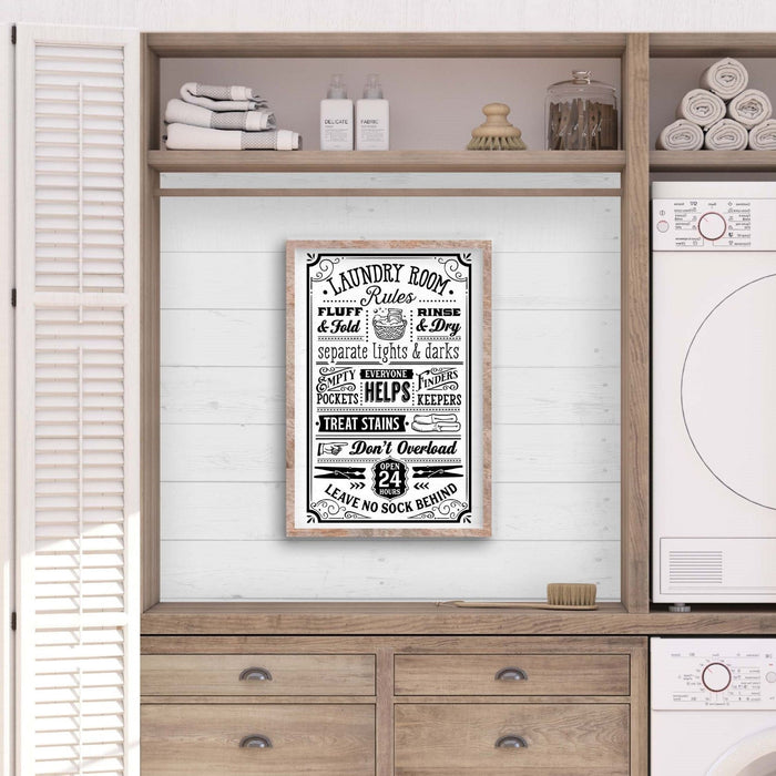 Laundry Room Rules 18" x 26" Framed