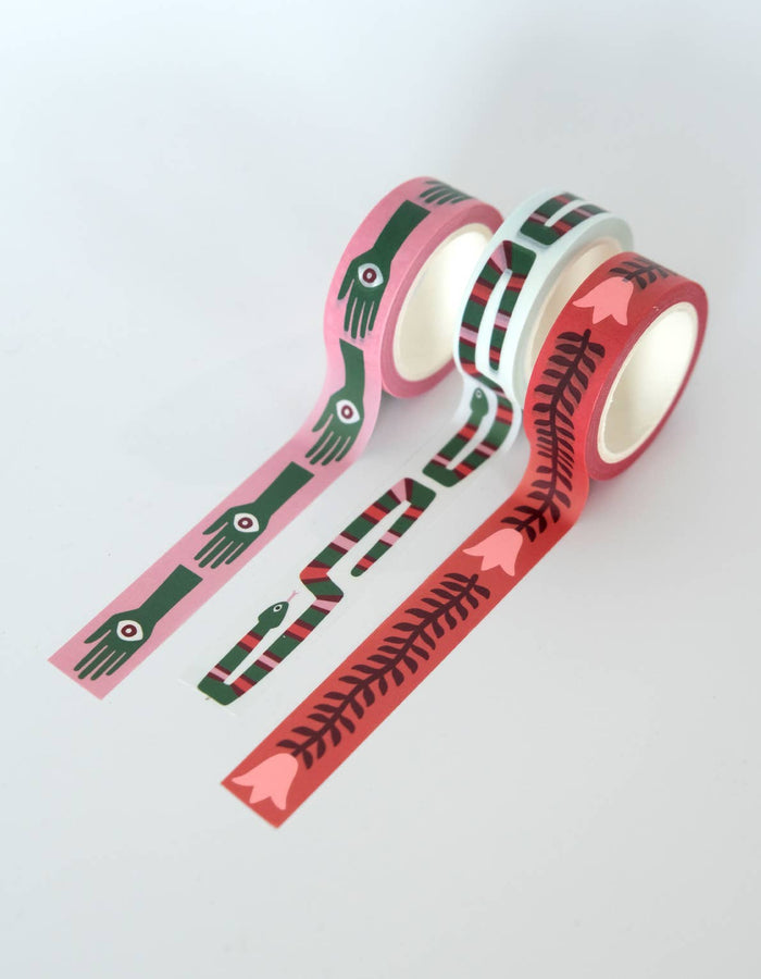 Folk Art Prints Washi Tape, Set of 3