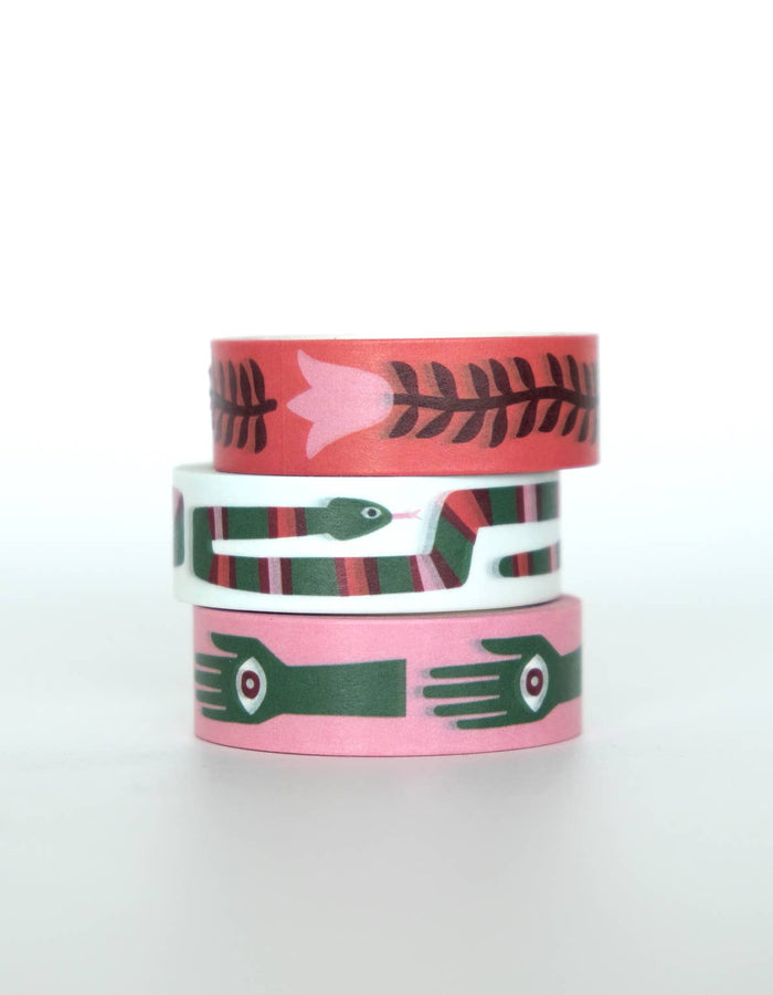 Folk Art Prints Washi Tape, Set of 3