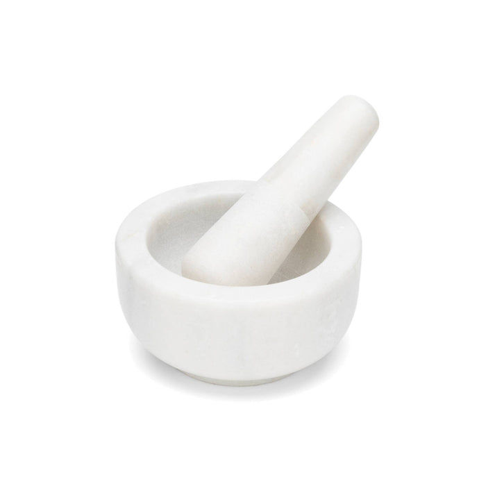 Fox Run Marble Mortar and Pestle, White, 4.7" x 2.4"