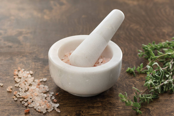 Fox Run Marble Mortar and Pestle, White, 4.7" x 2.4"