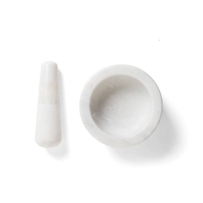 Fox Run Marble Mortar and Pestle, White, 4.7" x 2.4"