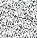 Fox Wrapping Paper Sheet, black on cream