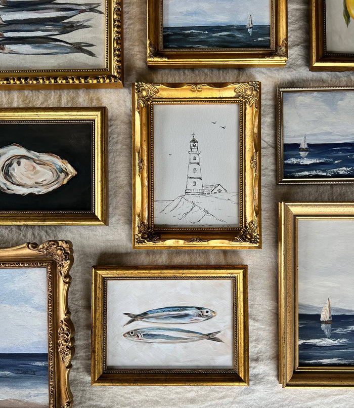 Framed Oyster 5x7", Art Print
