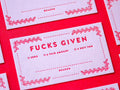 Fucks Given Cards