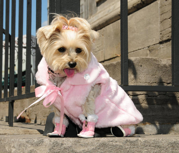 Fun Fur Sleeveless Pink Coat