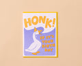 Funny Letterpress Birthday Greeting Card — Honk Bday Goose