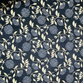 Giftwrap - Vintage flower & leaf, gold & off white on black