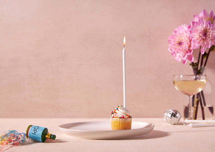 Glitter Celebration Candle, Set of 24