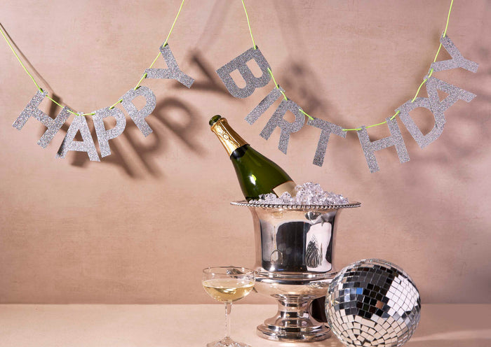 Glitter Happy Birthday Garland