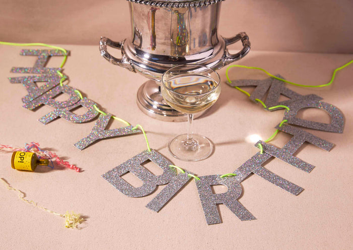 Glitter Happy Birthday Garland