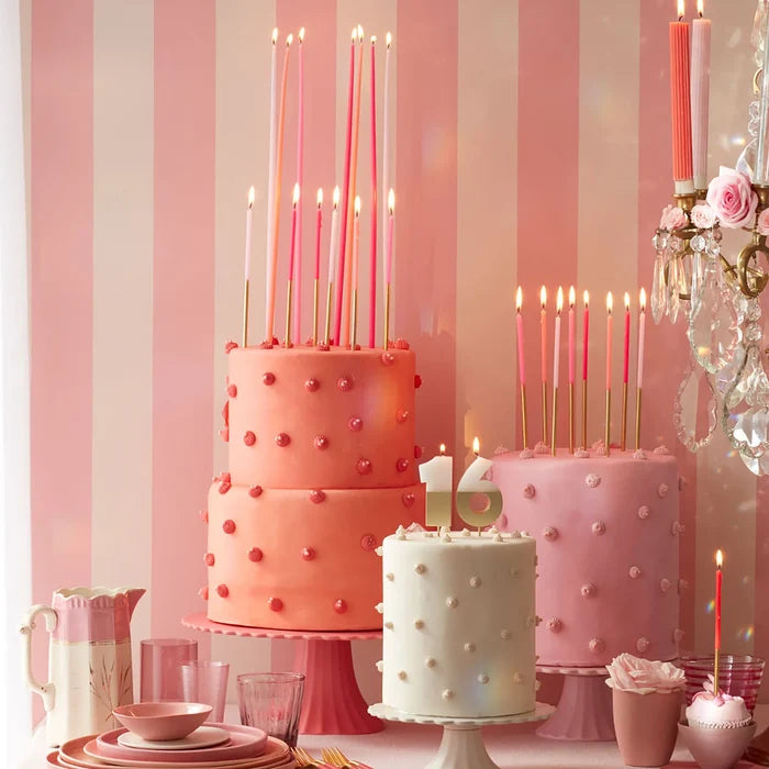 Gold Dipped Number Candles