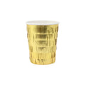 Gold Fringe Party Cups, Set of 8