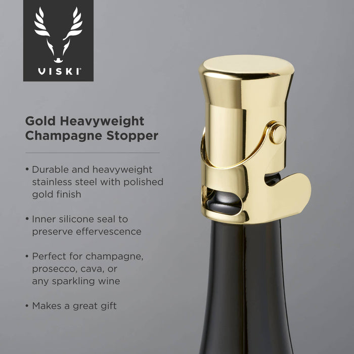 Gold Plated Heavyweight Champagne Stopper