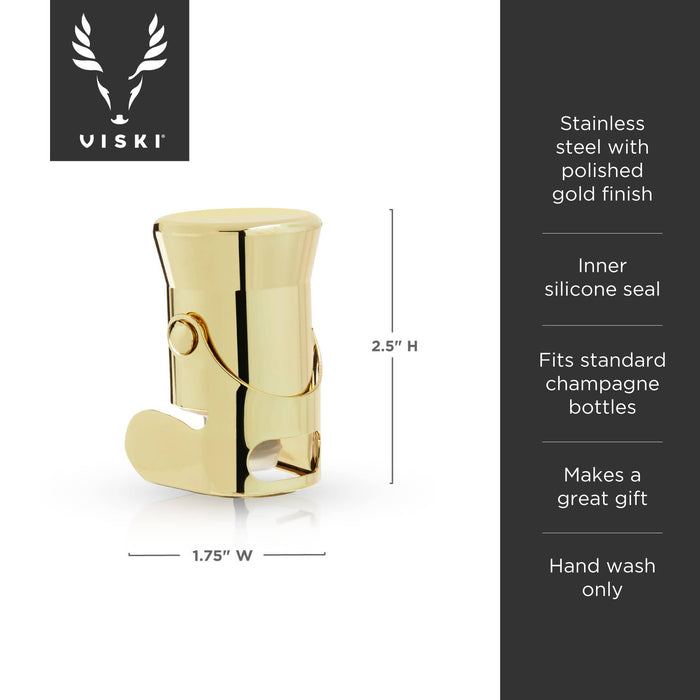 Gold Plated Heavyweight Champagne Stopper