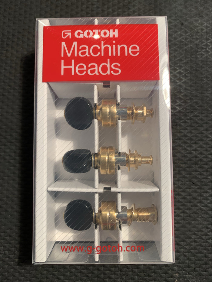 Gotoh UPT Planetary Tuners -  Gold w/Black Buttons - Set of 4 - Aloha City Ukes