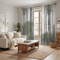 Gray Vertical Forest Blur Stripe Pattern Window Curtains