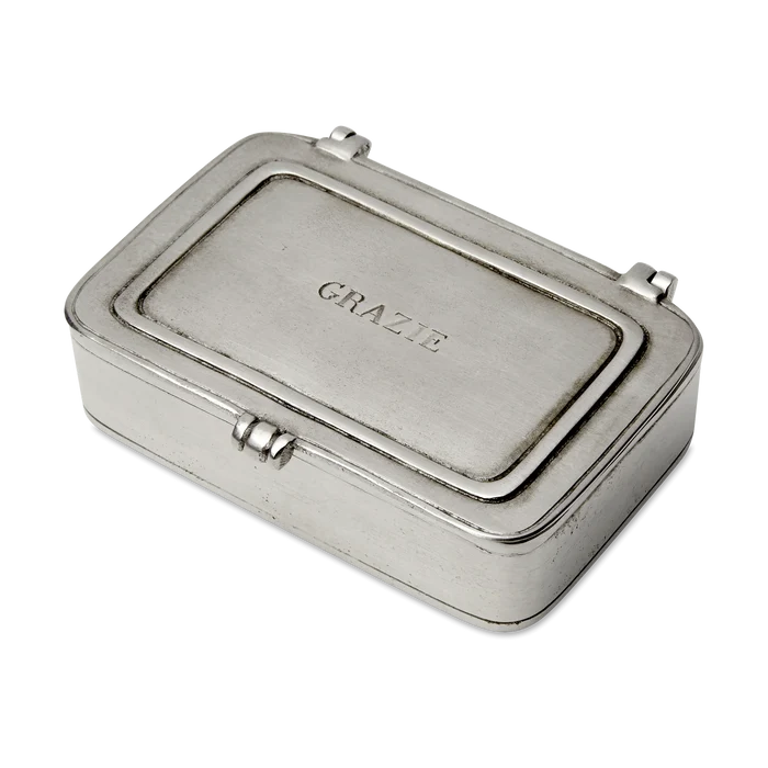 "Grazie" Pewter Box