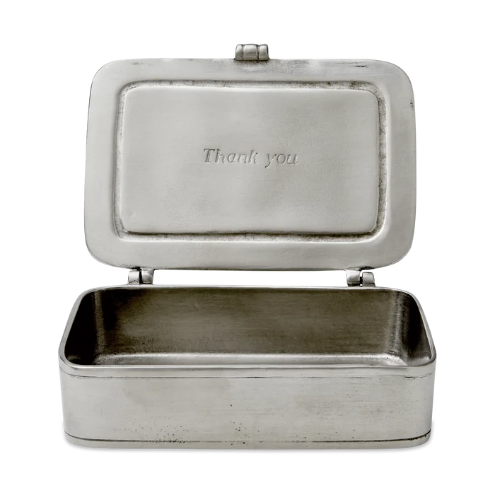 "Grazie" Pewter Box