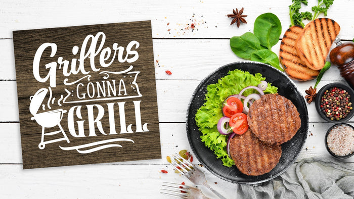 "Grillers Gonna Grill" 12" Square