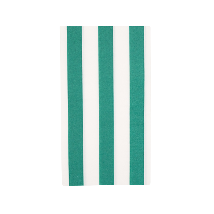 Guest Towel, Green Cabana Stripe