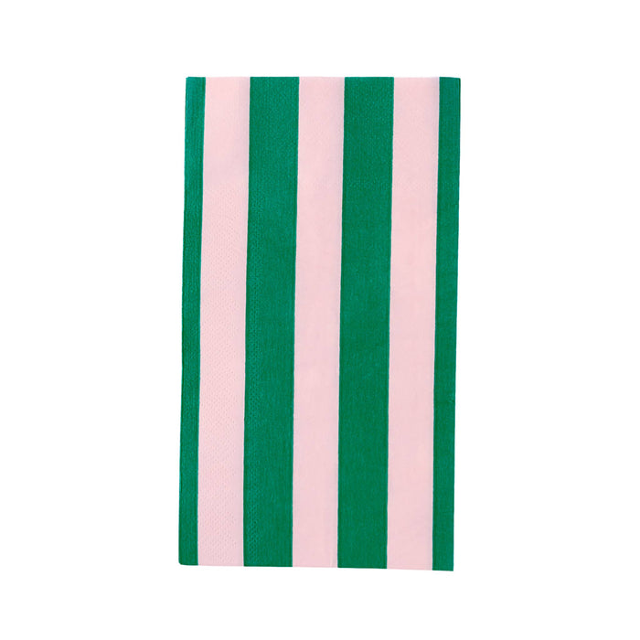 Guest Towel, Pink & Green Stripe
