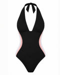 Outline image of Halter Plungey - Contour Black/Rose/White