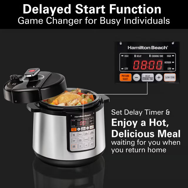 Hamilton Beach multifunction cooker with steaming rack for idli and rice cooking