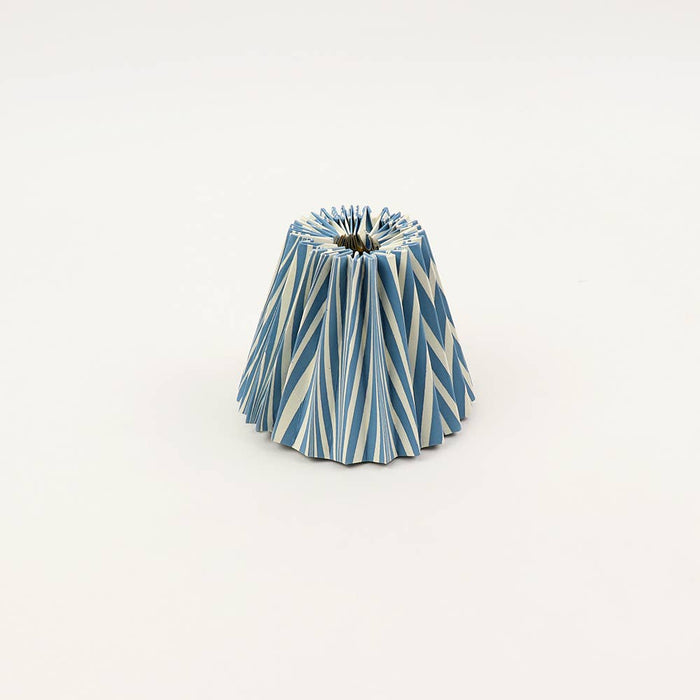 HAND MARBLED PLEATED LAMPSHADE - BANYAN BLUE