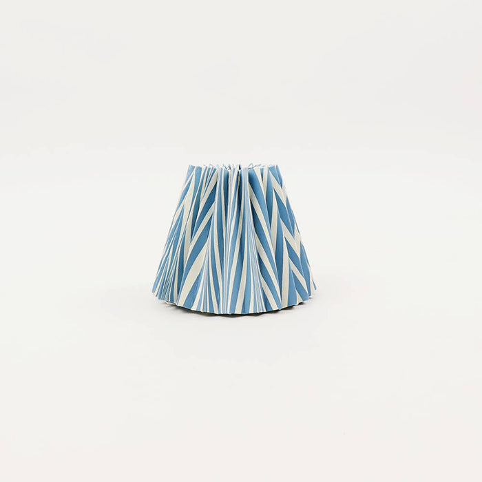 HAND MARBLED PLEATED LAMPSHADE - BANYAN BLUE