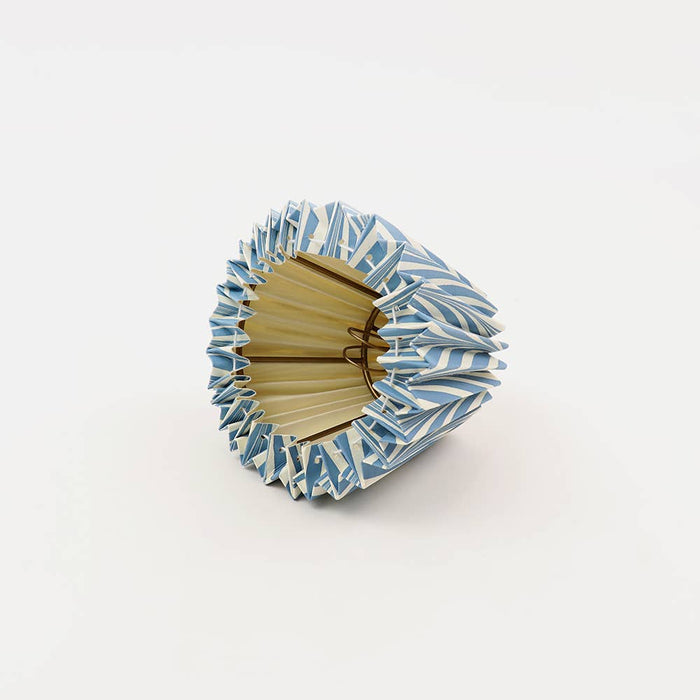 HAND MARBLED PLEATED LAMPSHADE - BANYAN BLUE