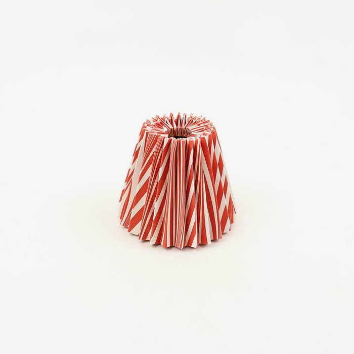 HAND MARBLED PLEATED LAMPSHADE - RED BANYAN