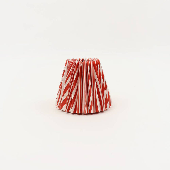 HAND MARBLED PLEATED LAMPSHADE - RED BANYAN