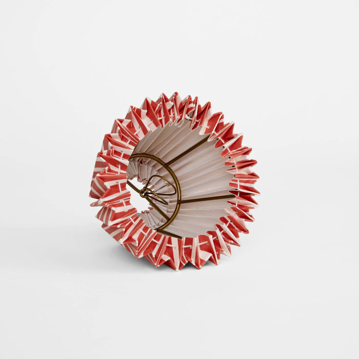 HAND MARBLED PLEATED LAMPSHADE - RED BANYAN