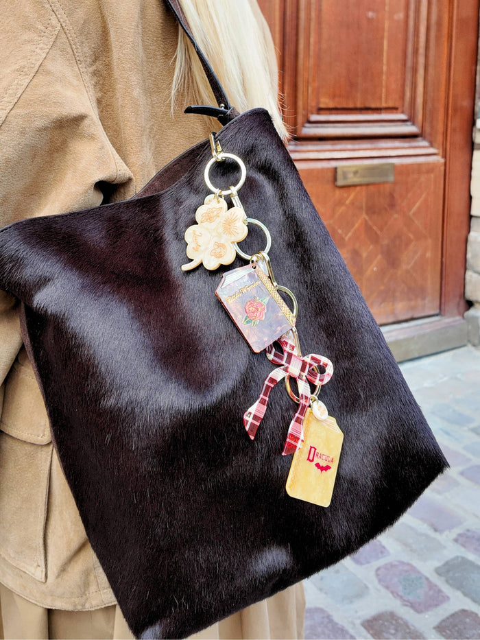 Hand-painted Little Women Book Bag Charm + Keychain