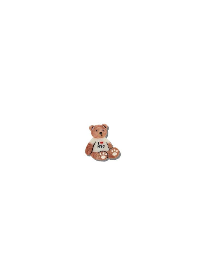 Hand-painted New York Teddy Bear Brooch Pin