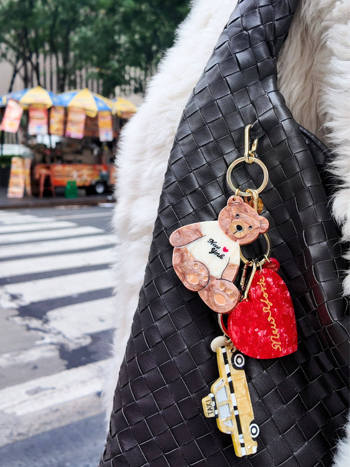Hand-painted Taxicab Bag Charm & Keychain