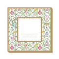 Handpainted Mahjong Icons In Bamboo Trellis Frame 4x4 Gold