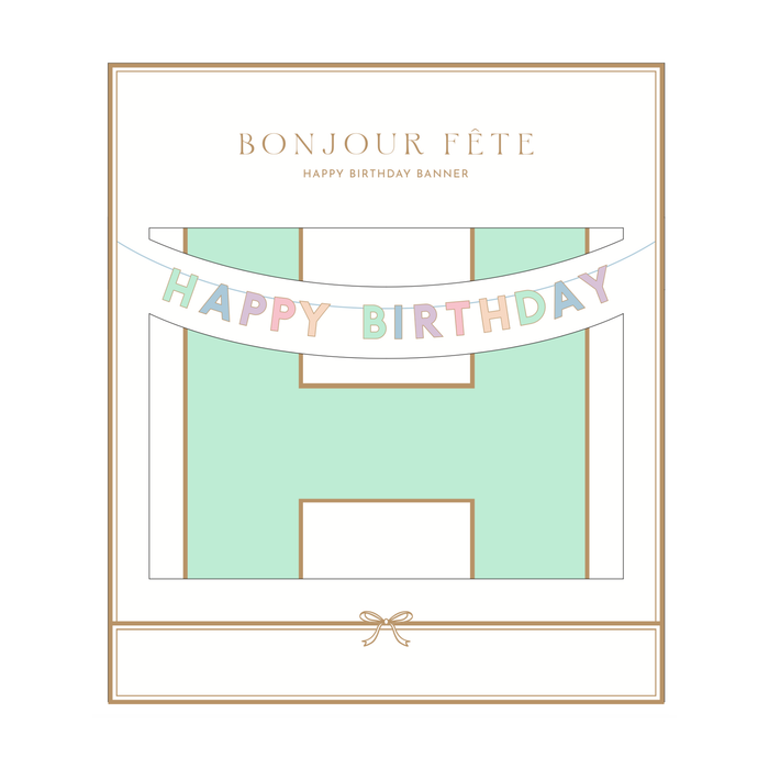 Happy Birthday Banner, Pastel