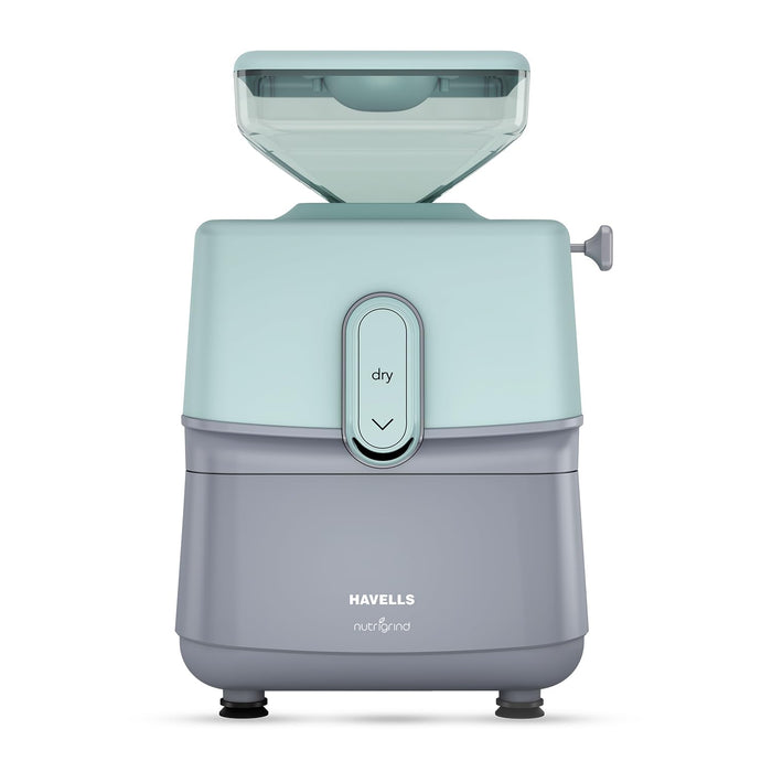 Havells Nutrigrind Atta Mill 400W dry stone grain grinder grey and pista green
