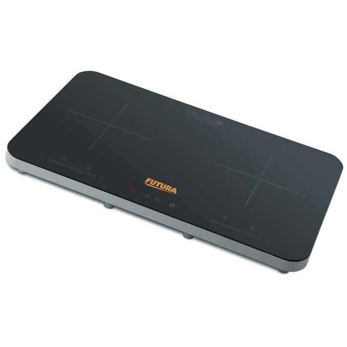 Hawkins Futura Dual Hob Induction Cooktop 3600W black crystal glass FIC2A1