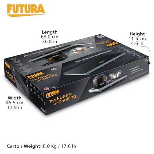 Hawkins Futura dual zone induction cooktop 3600W with child lock and auto cut-off