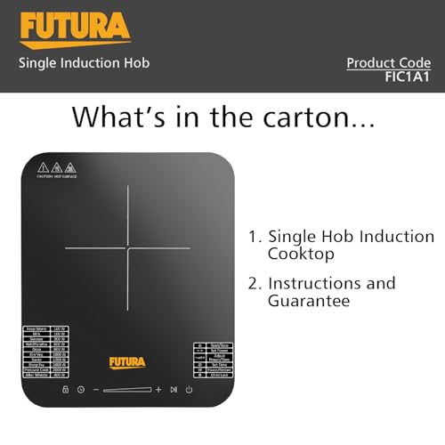 Futura induction cooktop FIC1A1 with 20 power settings and LED display Made in India