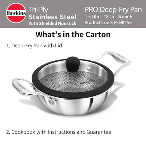 Hawkins Nonstick Deep-Fry Pan 1.5L - Scratch-resistant & durable design